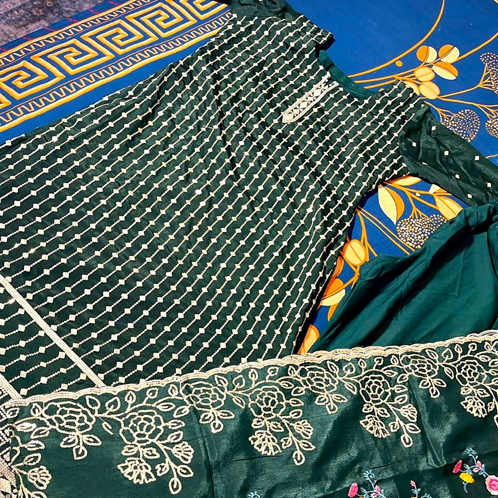Emerald green shalwar Kameez